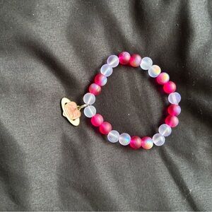 Colorful Beaded Bracelet with Charm